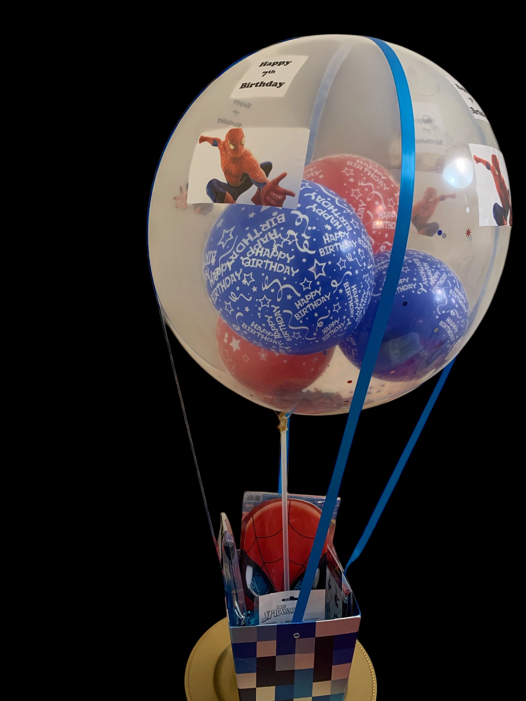 Custom stuffed birthday balloon example