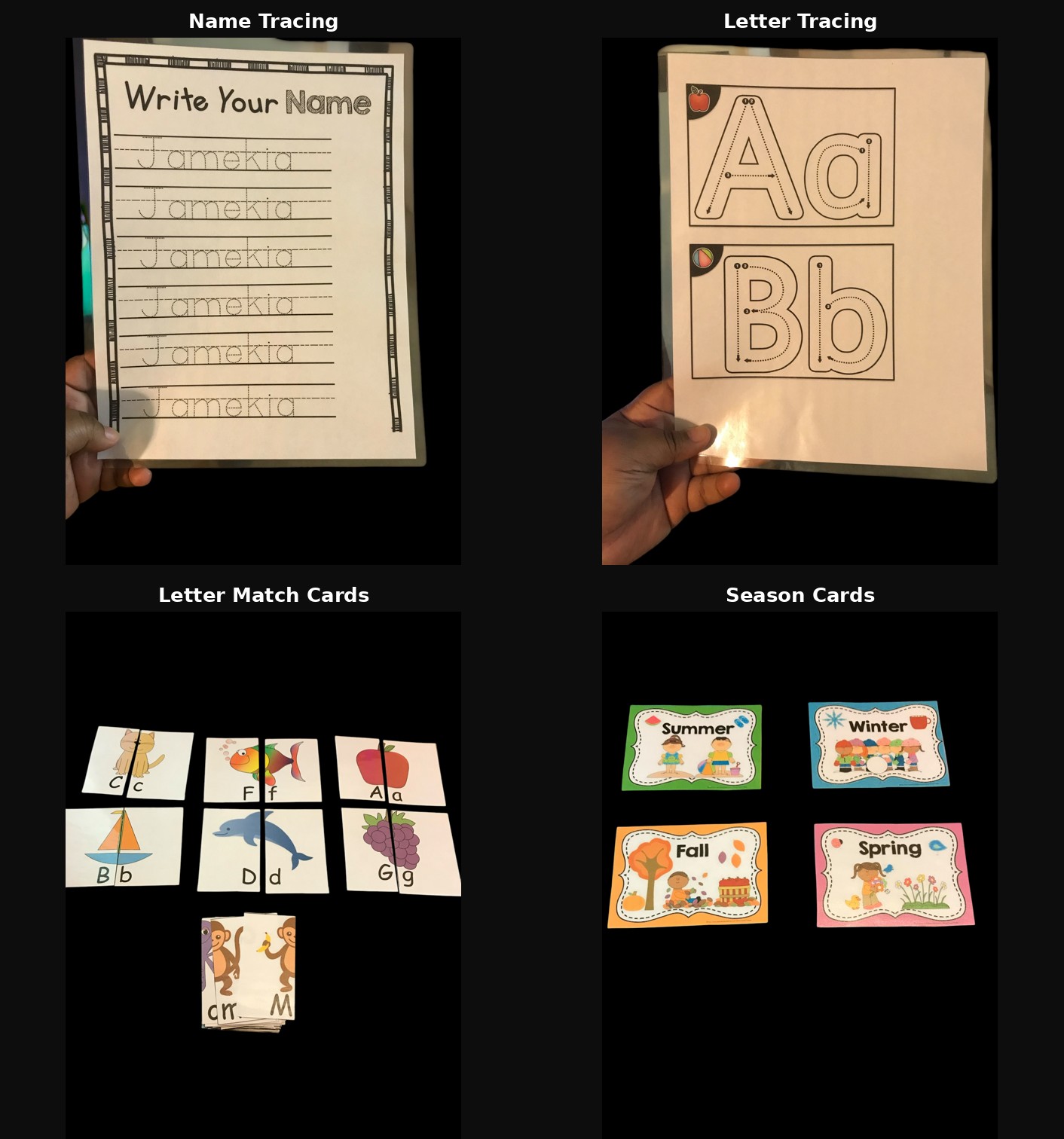 Custom educational print examples