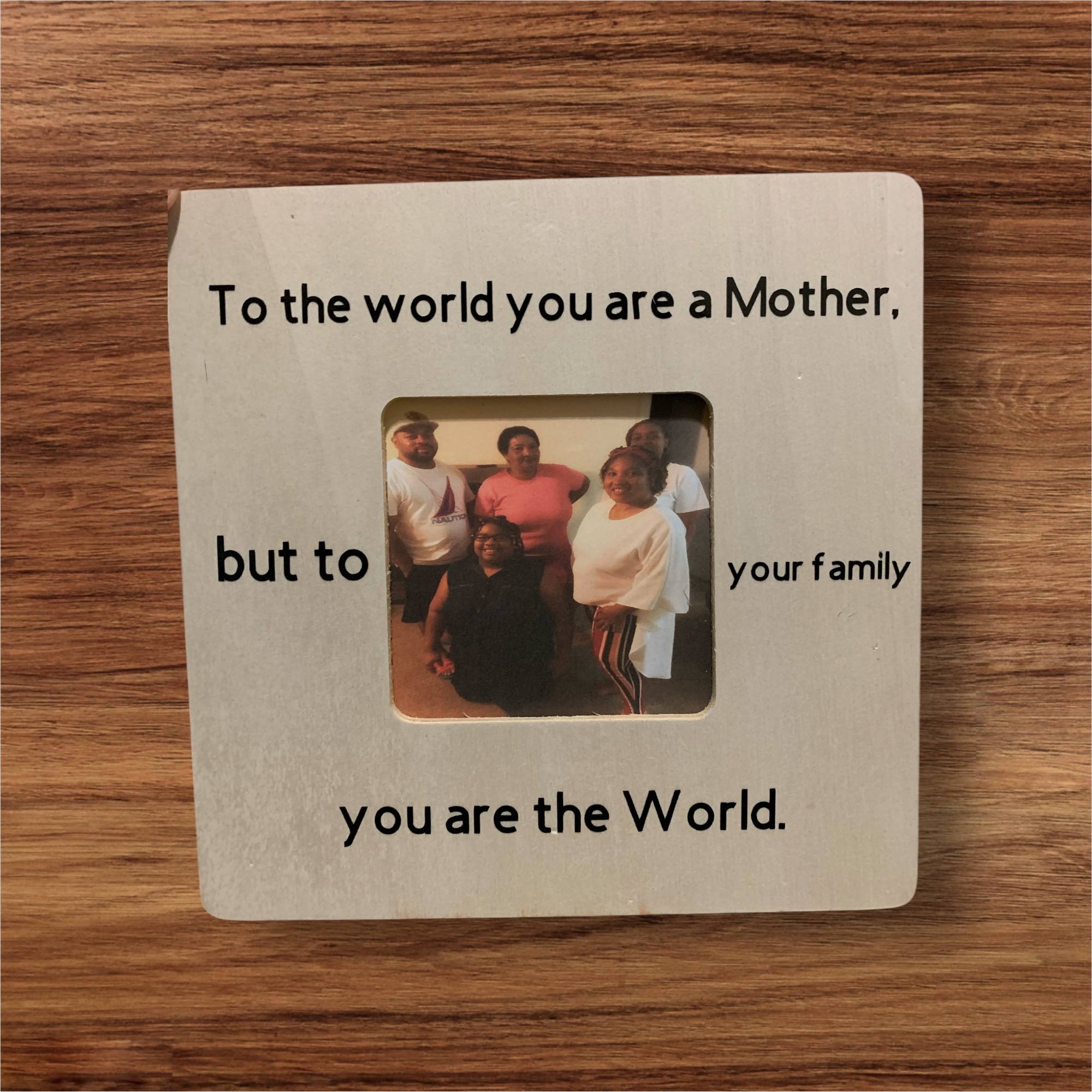 Custom mother's photo frame example