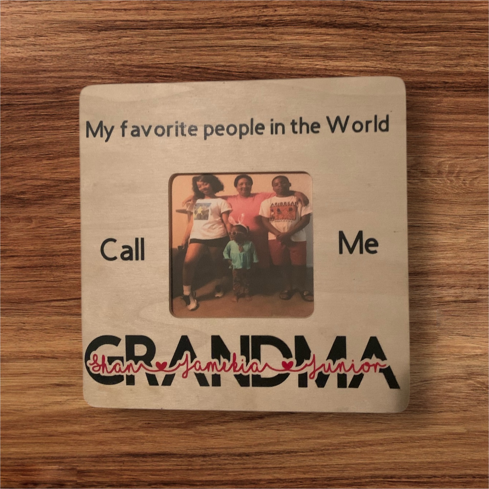 Custom grandma's photo frame example