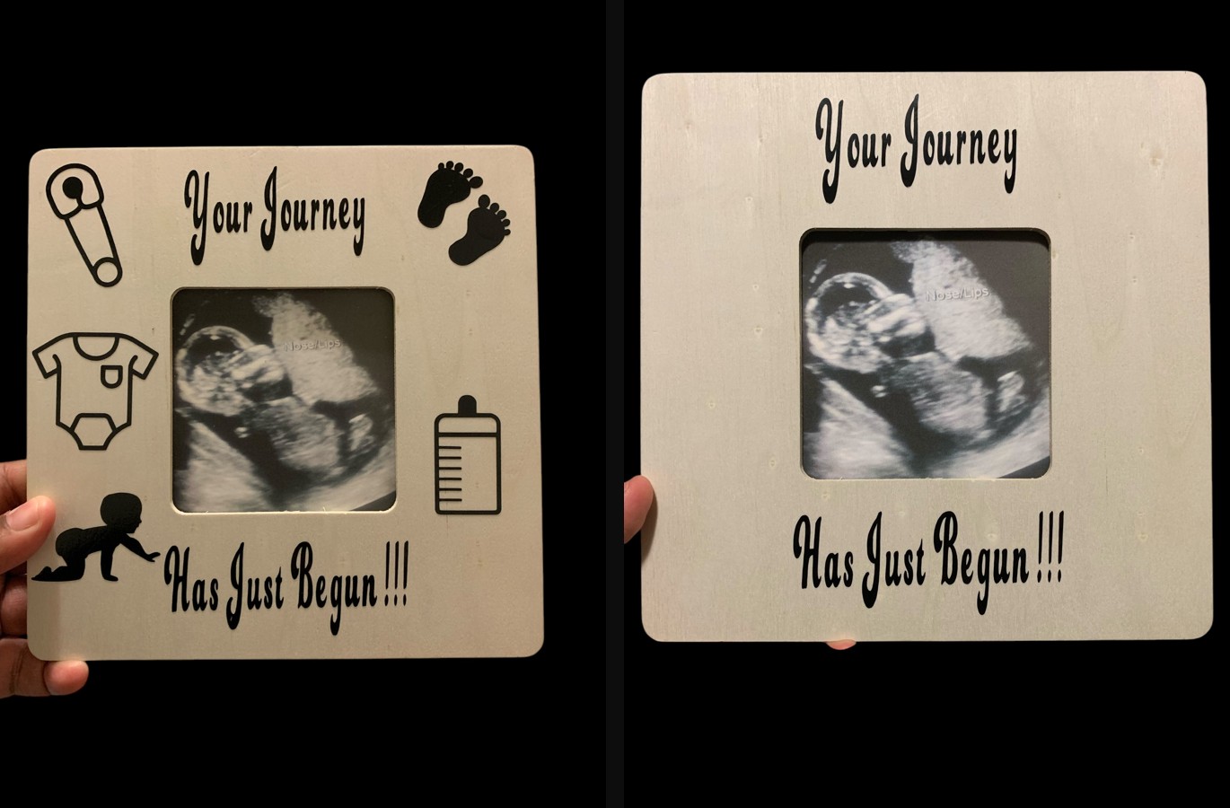 Custom pregnancy journey frame example