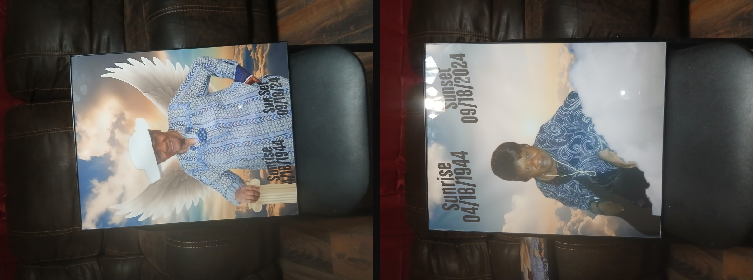 Custom memorial photo print example