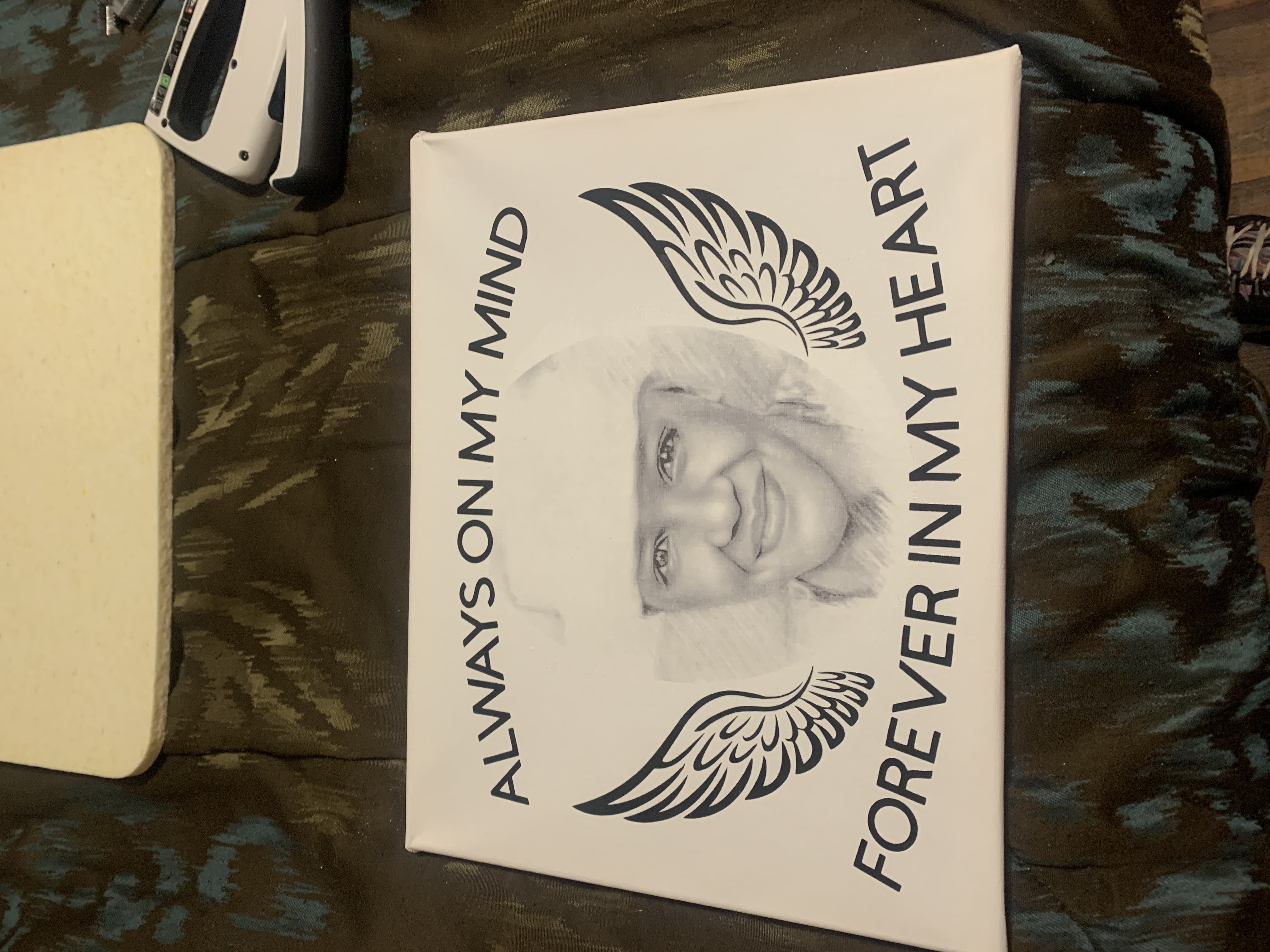 Custom memorial canvas example