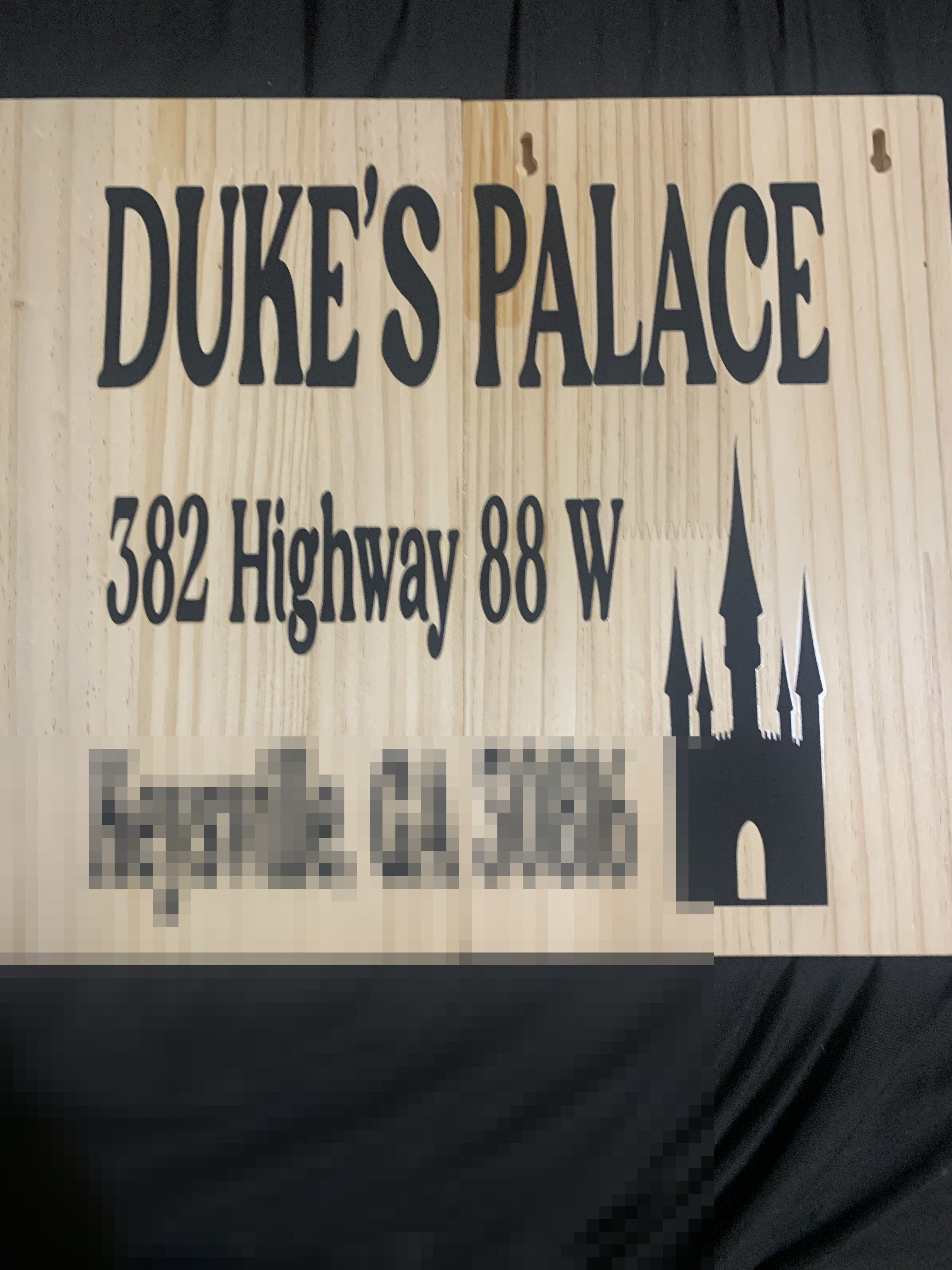 Custom wood address sign example