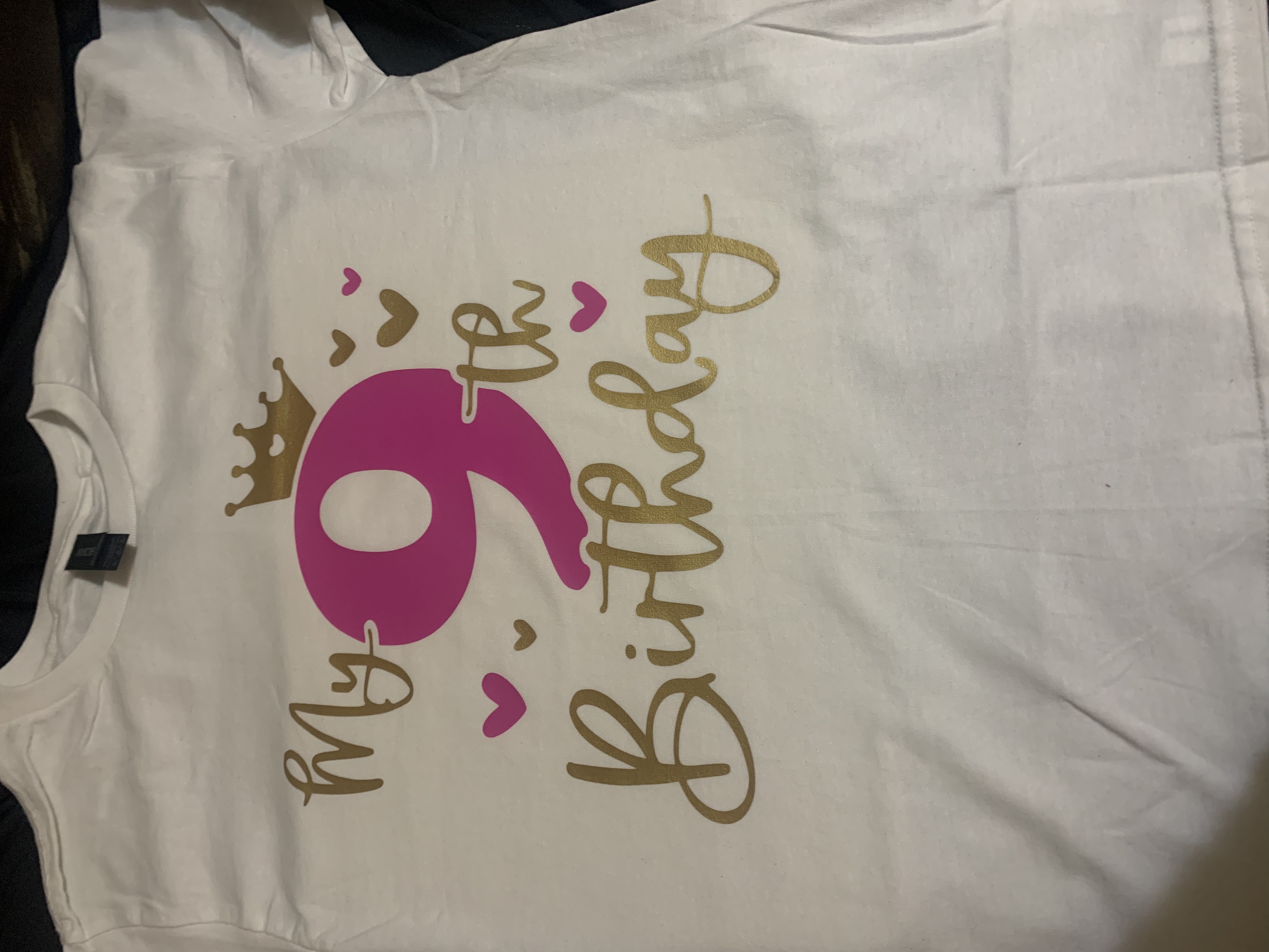 Custom 9th birthday t-shirt example