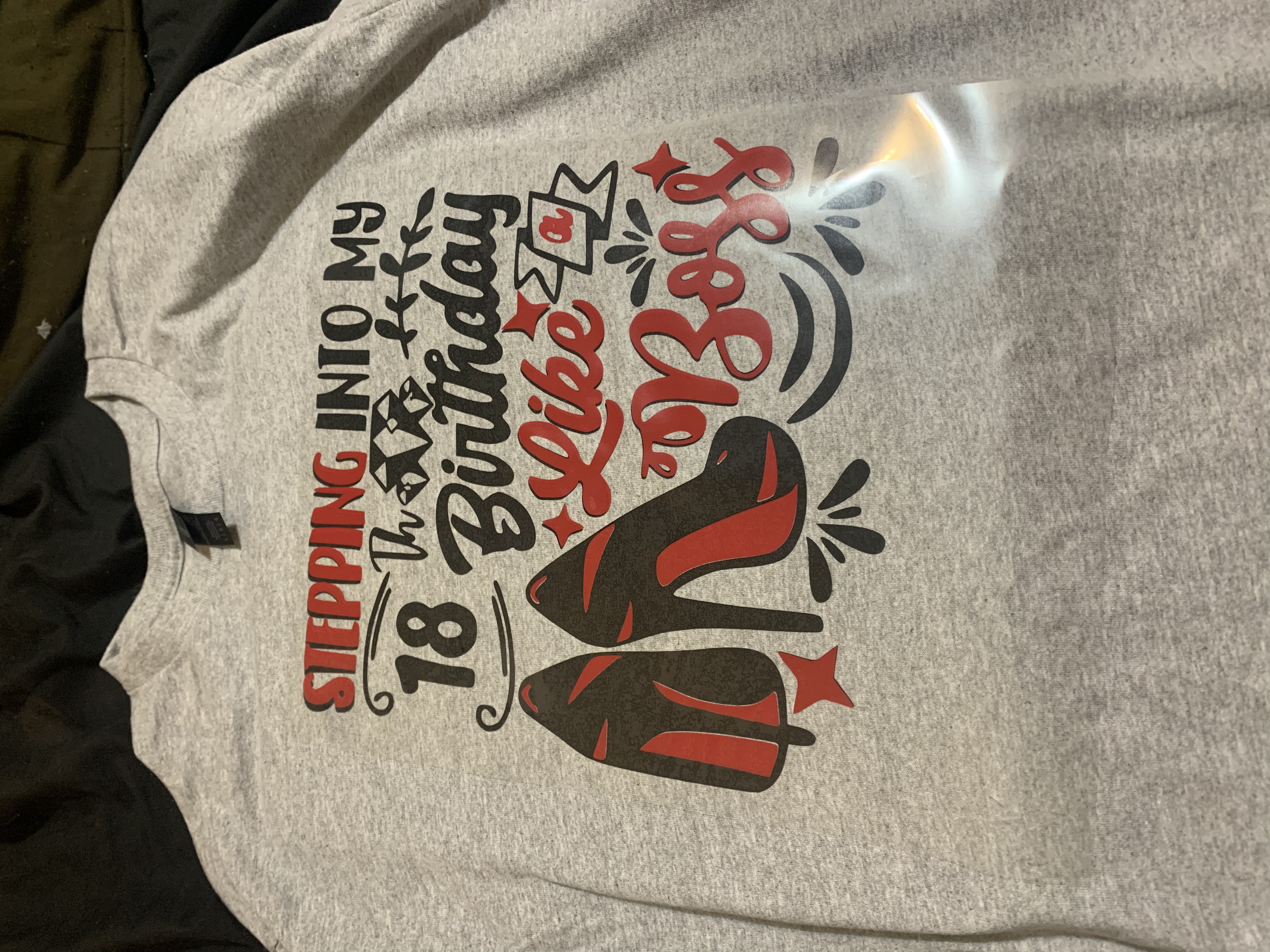 Custom 18th birthday t-shirt example