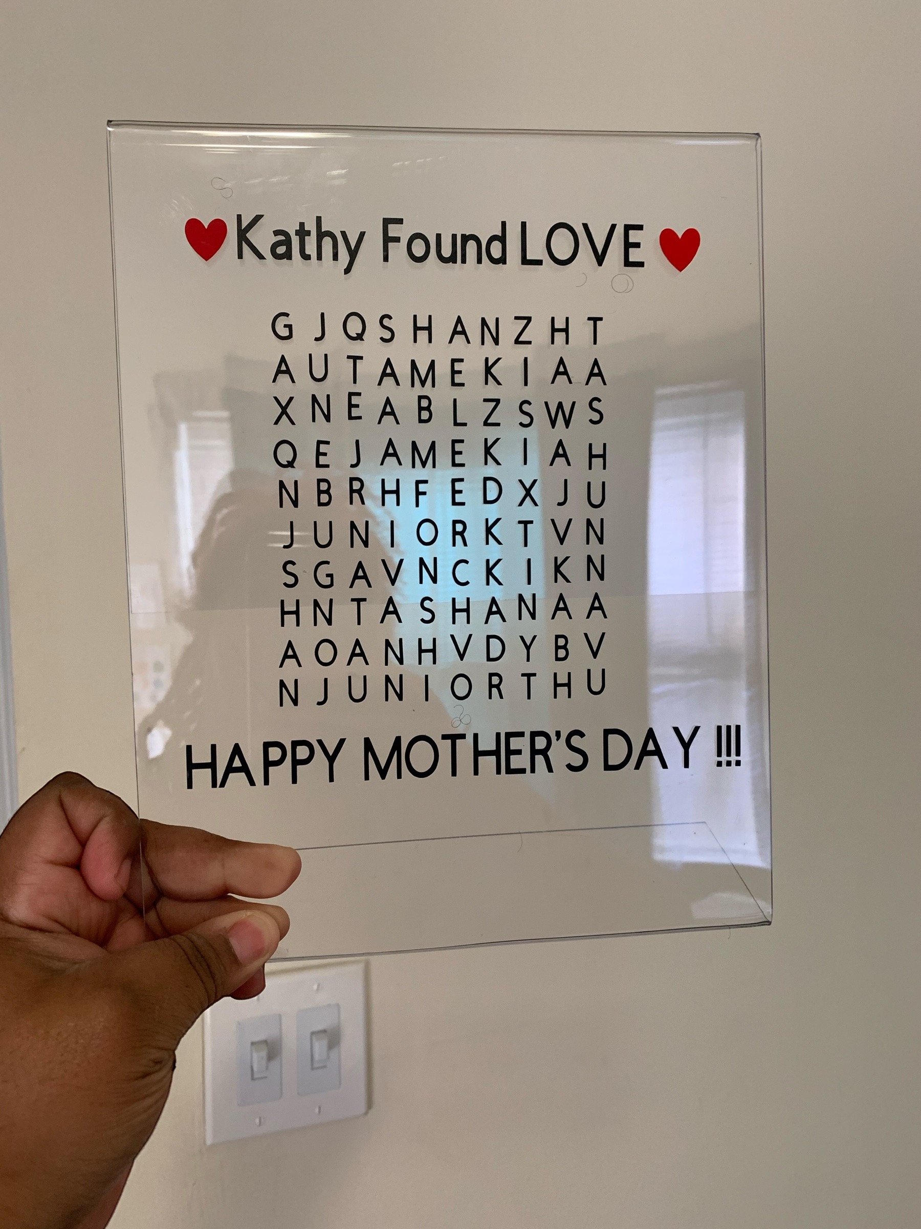 Custom word search puzzle example