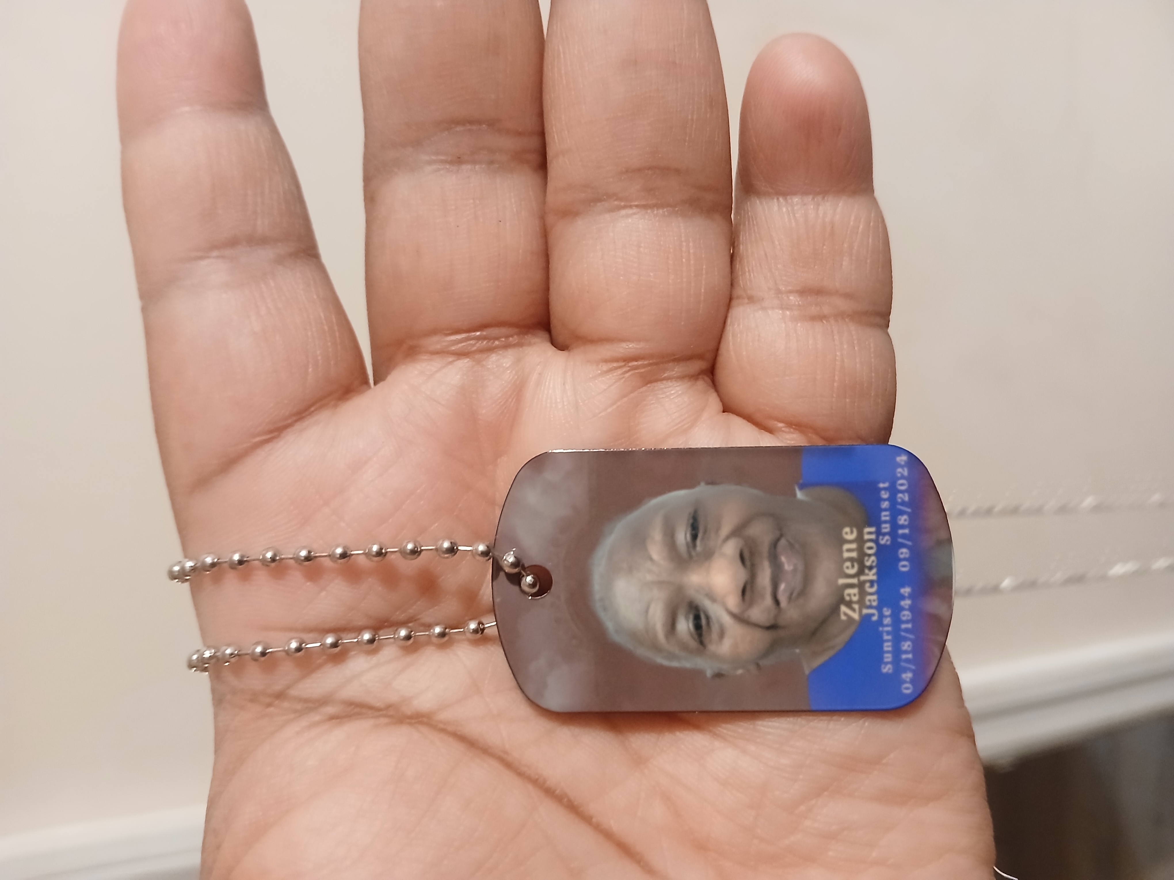 Custom dog tag example