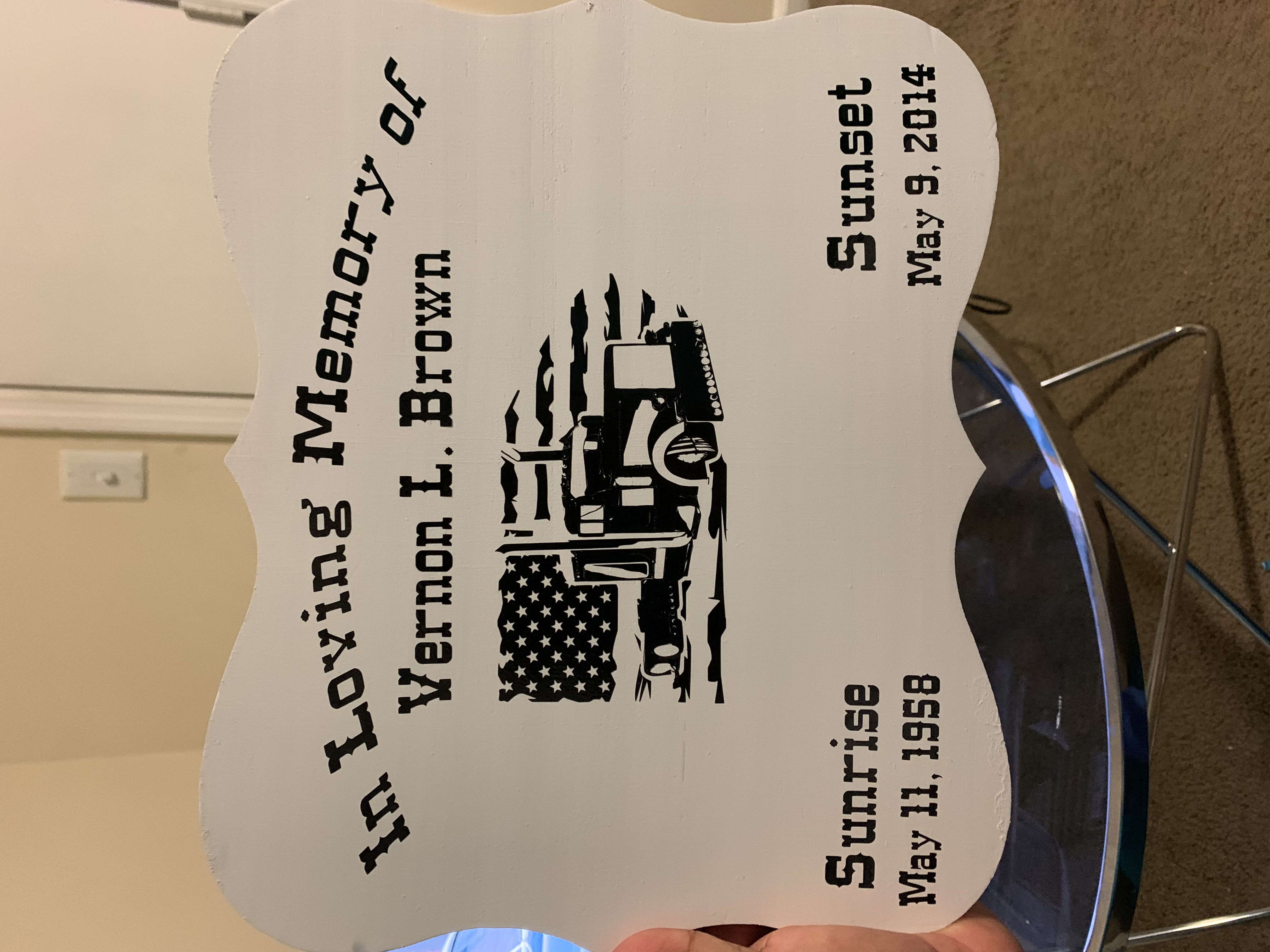 Custom sign example