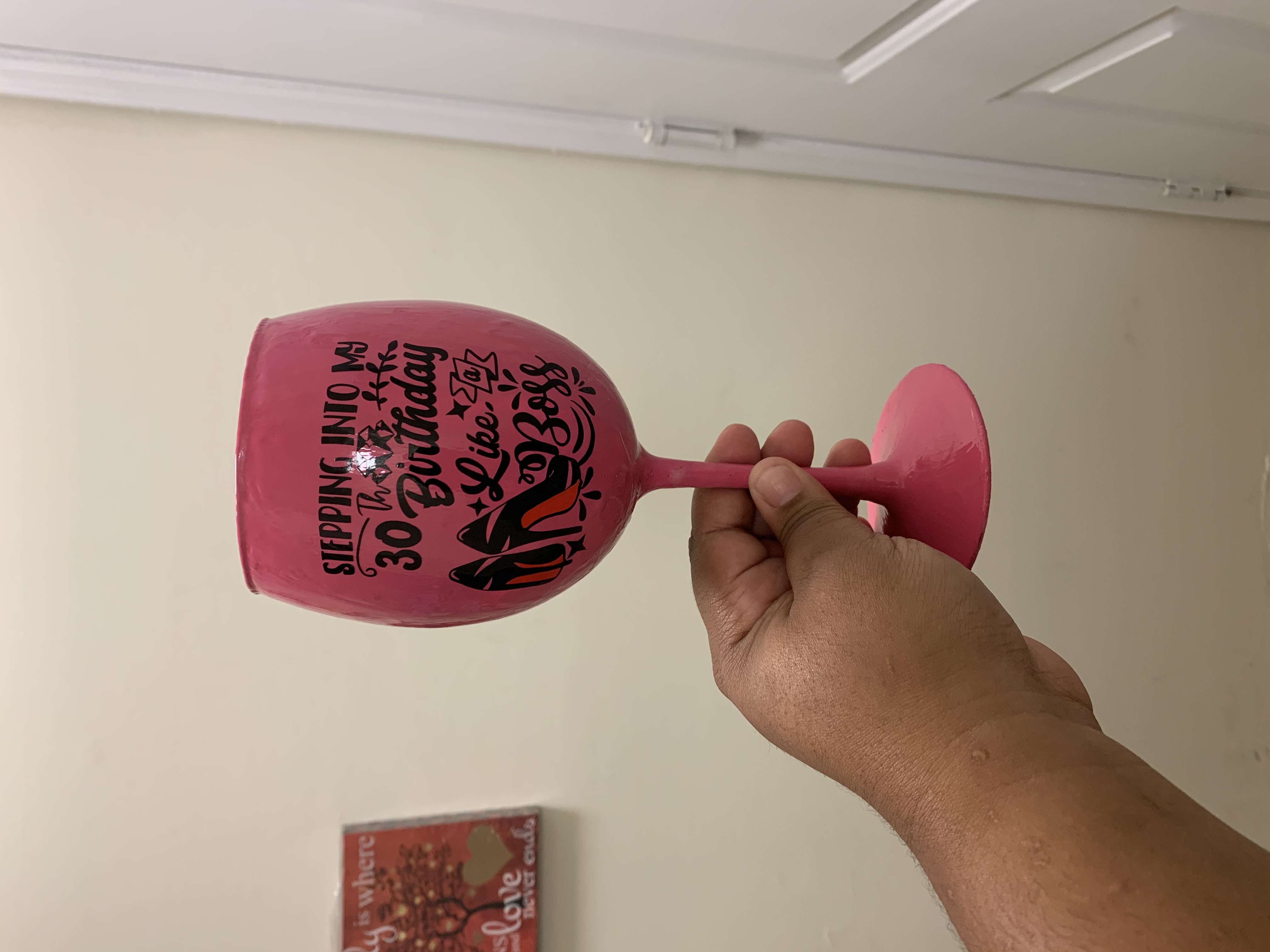 Custom wine glass example